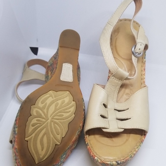 Born Rebecka natural wedge sandals 9/40.5 - Picture 6 of 6